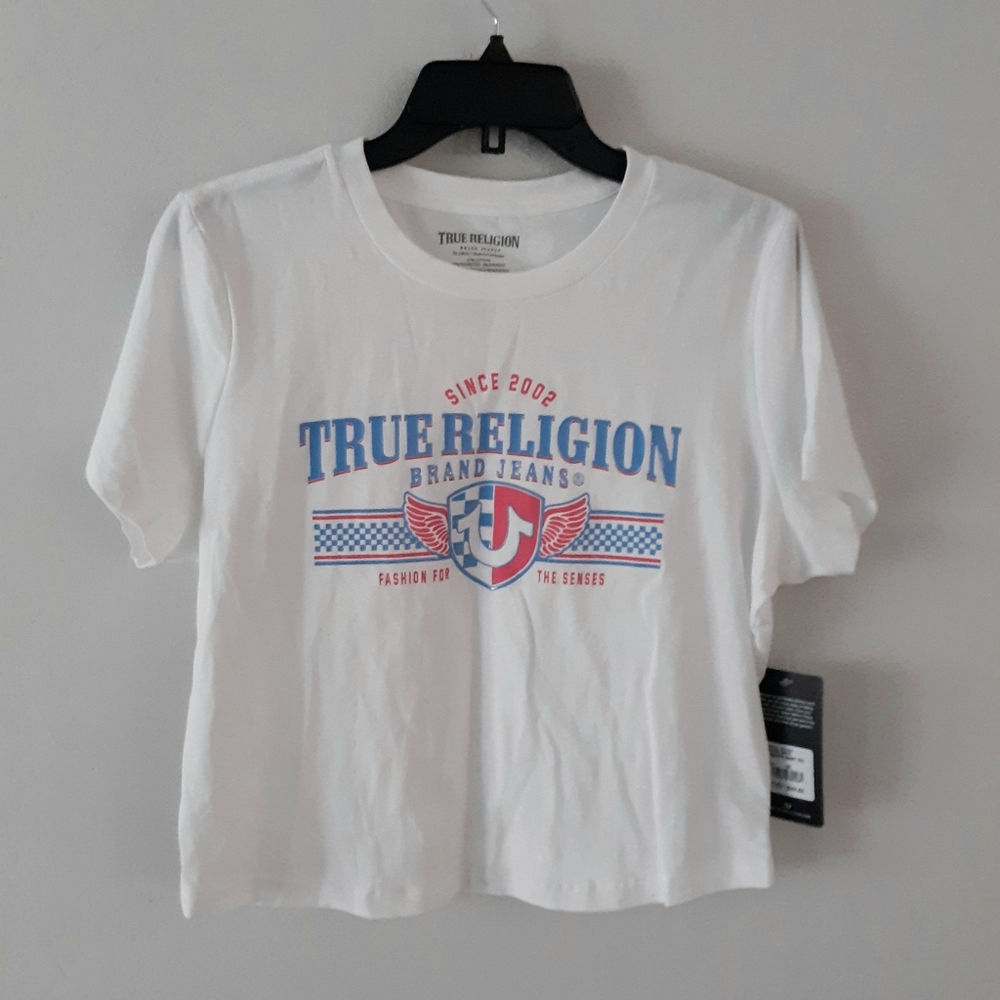 True Religion Racer Baby Tee XL NWT